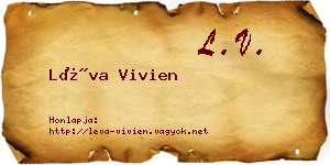 Léva Vivien névjegykártya
